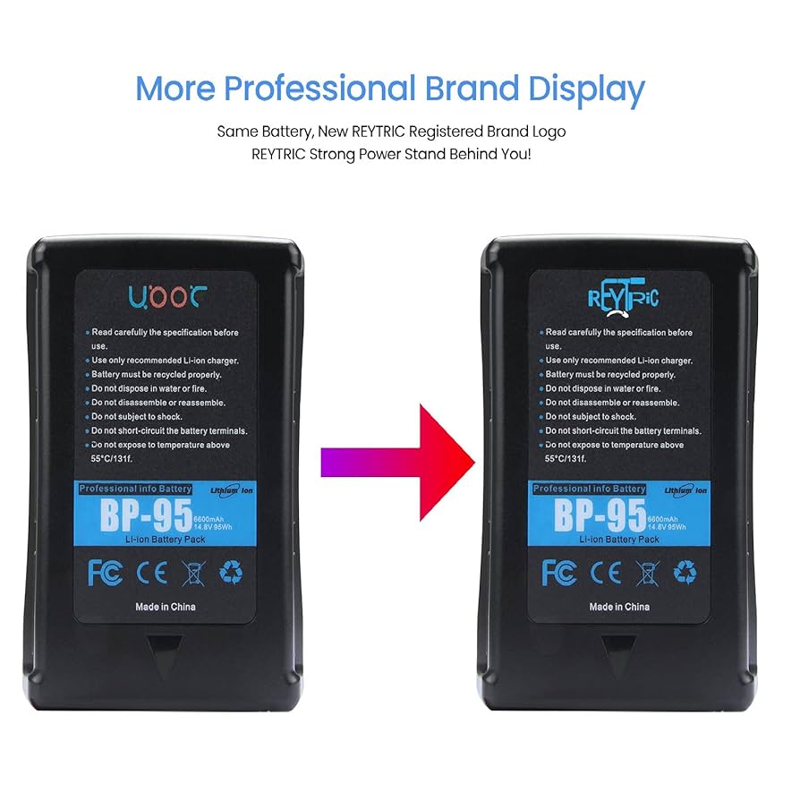 Amazon.com : REYTRIC 95Wh(6600mAh) V Mount/V-Lock Battery